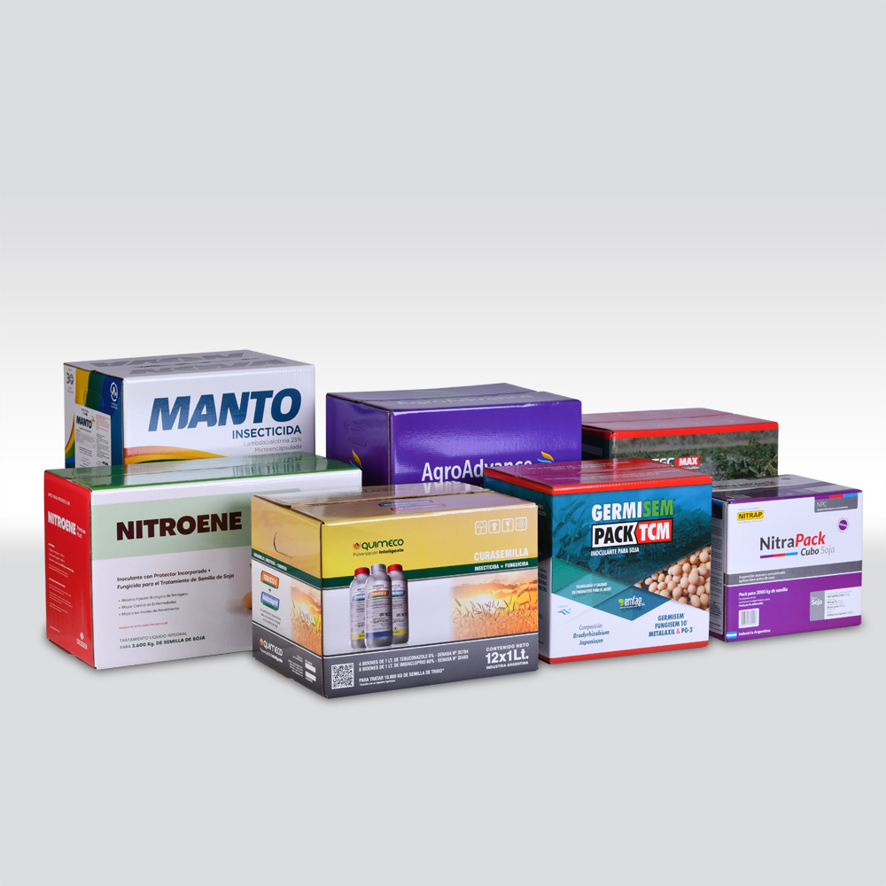 Cajas contenedoras de bidones de Agroquimicos