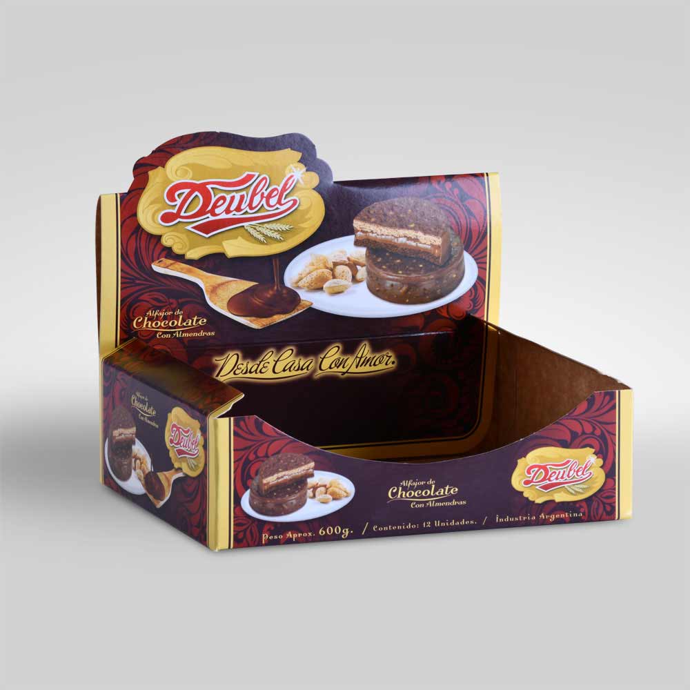 Caja exhibidora para alfajores