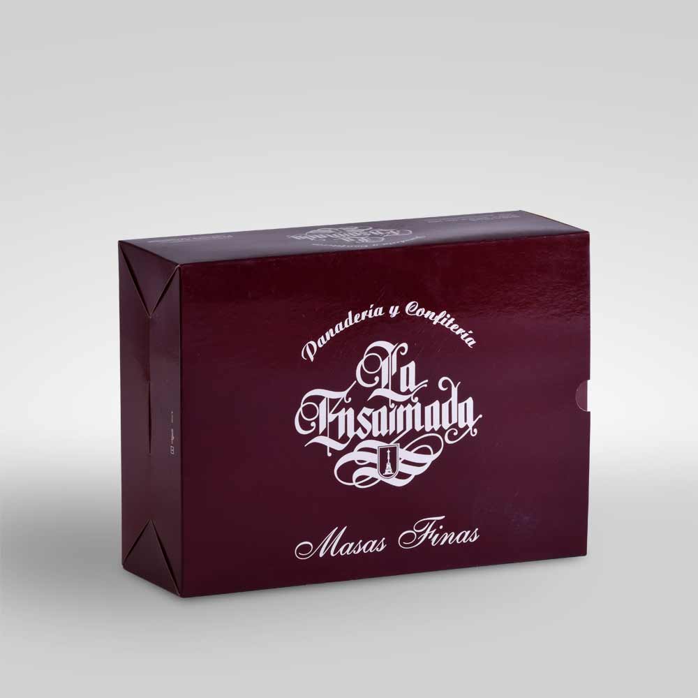 Caja para masas finas, ensaimadas o especialidades pasteleras
